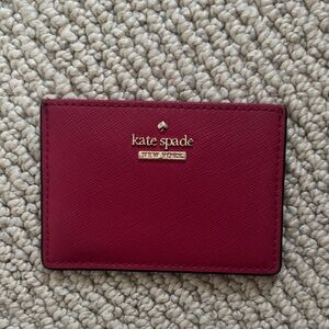 Kate Spade pink Card Holder with Gold Accents
